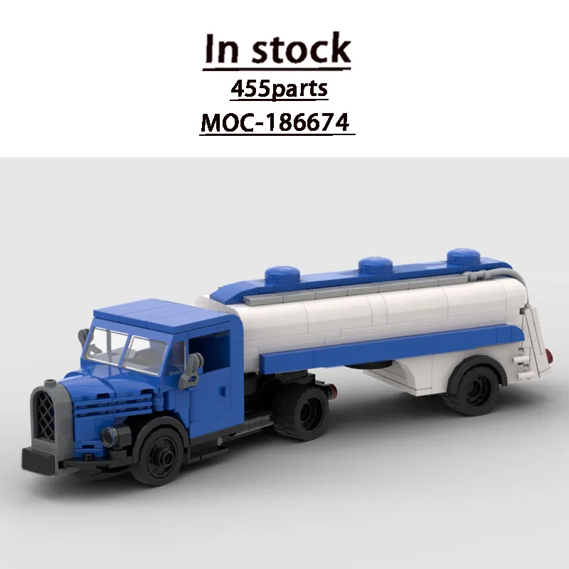 MOC-186674 New Urban Fuel Tank Truck Building Block Model 455 Parts Creative Boys Children Birthday Christmas Toy Gift
MOC-186674 New Urban Fuel Tank Truck Building Block Model 455 Parts Creative Boys Children Birthday Christmas Toy Gift