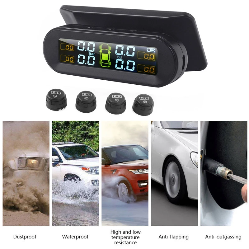 Temperature Warning With 4 External Sensors Car Tyre Pressure Monitor Tire Pressure Monitoring System
Temperature Warning With 4 External Sensors Car Tyre Pressure Monitor Tire Pressure Monitoring System