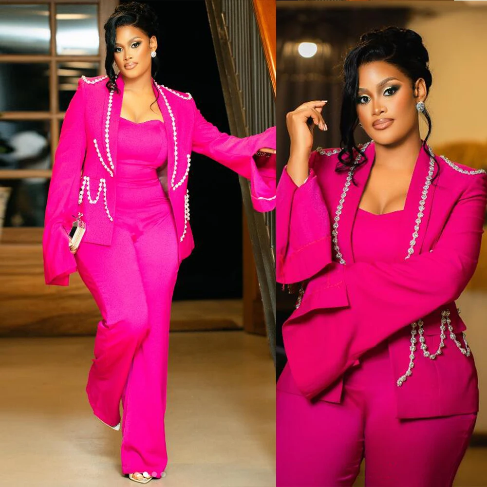 Elegant Mother Of Bride Dress Sliver Diamond Lapel Jacket Pants 2 Pieces Women Suits Tailor-made Laides Business Dinner Clothing
Elegant Mother Of Bride Dress Sliver Diamond Lapel Jacket Pants 2 Pieces Women Suits Tailor-made Laides Business Dinner Clothing