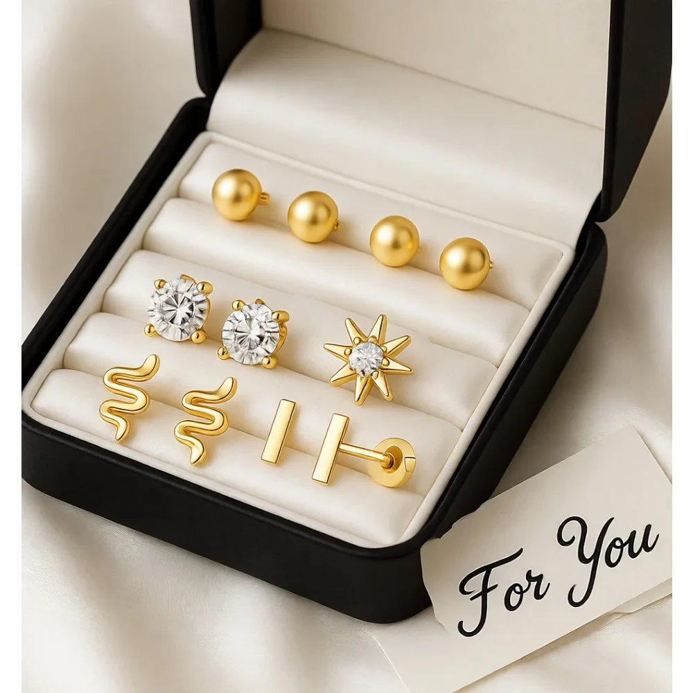 Гипоаллергенные серьги-гвоздики с плоской задней частью, позолоченные 14-каратным золотом, из хирургической стали 20G, маленький набор для пирсинга хряща, хеликса, конча, трагуса
Гипоаллергенные серьги-гвоздики с плоской задней частью, позолоченные 14-каратным золотом, из хирургической стали 20G, маленький набор для пирсинга хряща, хеликса, конча, трагуса