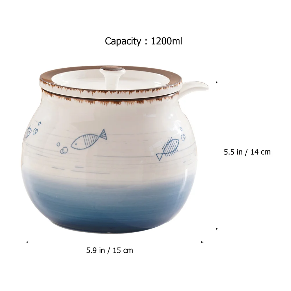 Ceramic Lard Oil Jar Large Capacity Multi-Functional Condiment Storage Household Sugar Salt Coffee Canister Kitchen Seasoning
Ceramic Lard Oil Jar Large Capacity Multi-Functional Condiment Storage Household Sugar Salt Coffee Canister Kitchen Seasoning