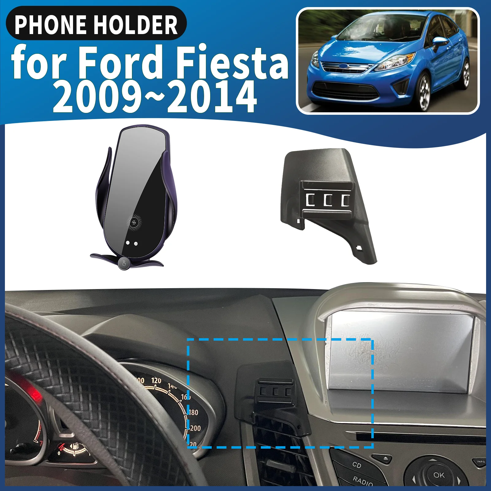 fit for Ford Fiesta 2009 2010 2011-2014 Car Phone Holder Mount Vehicle-Specific GPS Navigation Easy Installation accessoires
fit for Ford Fiesta 2009 2010 2011-2014 Car Phone Holder Mount Vehicle-Specific GPS Navigation Easy Installation accessoires