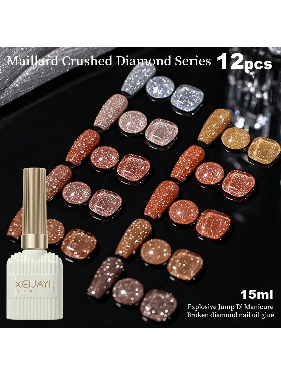 12pcs 15ml Maillard Diamonds Gel Nail Polish With the Holographic Glitter Diamond Collection Gel Nail Polish Perfect for Beginne
12pcs 15ml Maillard Diamonds Gel Nail Polish With the Holographic Glitter Diamond Collection Gel Nail Polish Perfect for Beginne
