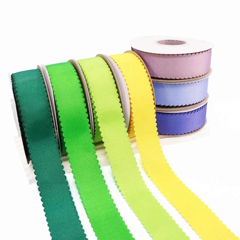 25/50Yards Solid Color Scalloped Wavy Lace Edge Grosgrain Ribbon 2.5cm 3cm 3.8cm 7.5cm DIY Hair Bow Badge Craft Accessories
25/50Yards Solid Color Scalloped Wavy Lace Edge Grosgrain Ribbon 2.5cm 3cm 3.8cm 7.5cm DIY Hair Bow Badge Craft Accessories