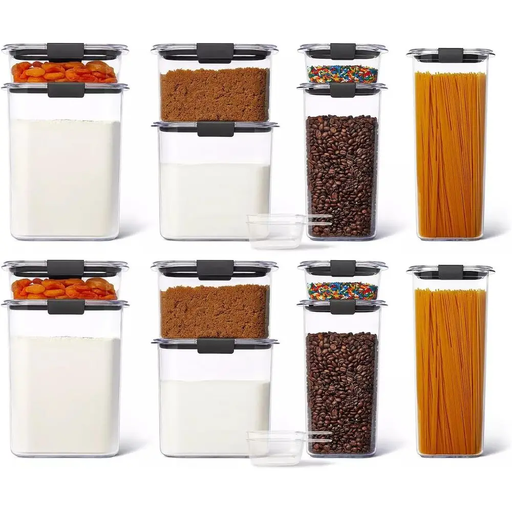 Airtight Food Storage Containers, 14-Piece Set, Clear and Stackable
Airtight Food Storage Containers, 14-Piece Set, Clear and Stackable