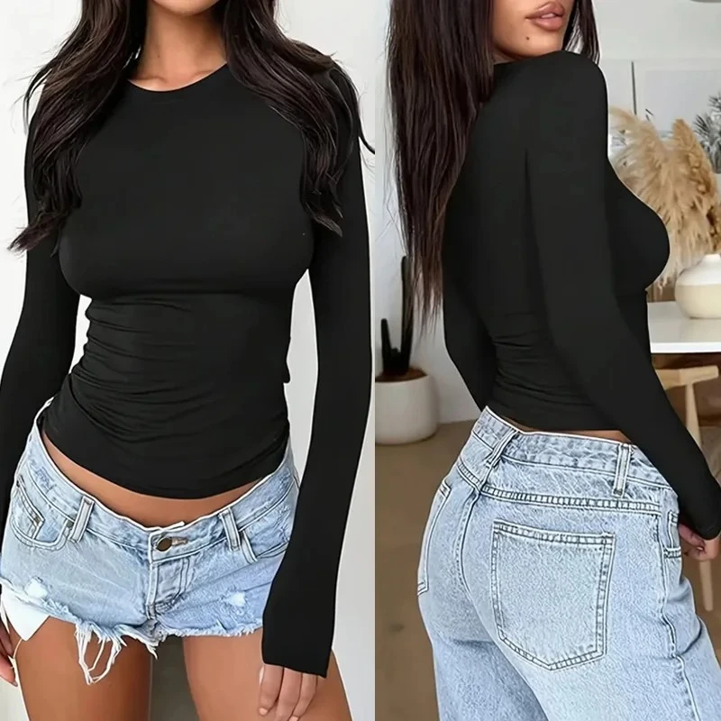 Europe and the United States sexy long-sleeved bottoming shirt female T-shirt yoga tops
Europe and the United States sexy long-sleeved bottoming shirt female T-shirt yoga tops