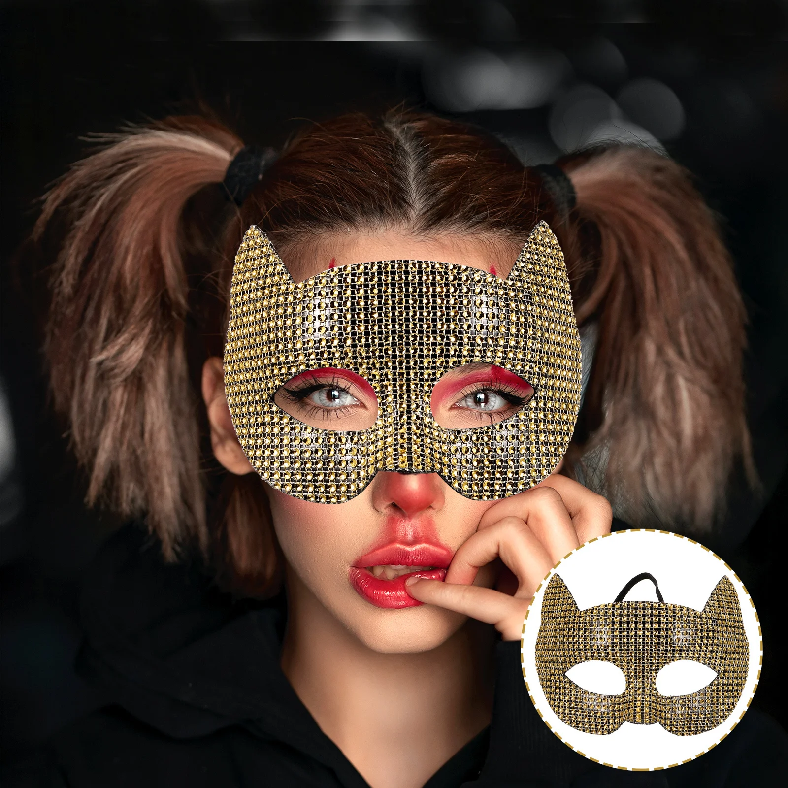 Cat Mask Unique Design Lightweight Rhinestone Masquerade Mask for Adults Halloween Cosplay Party Supplies Party Accessory
Cat Mask Unique Design Lightweight Rhinestone Masquerade Mask for Adults Halloween Cosplay Party Supplies Party Accessory