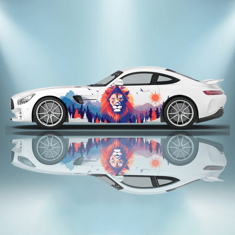 Cartoon Lion with Sunset Forest Car Vinyl Wraps Decal Self-adhesive PVC Sticker Suitable for Trucks SUV Decor Auto Accessories
Cartoon Lion with Sunset Forest Car Vinyl Wraps Decal Self-adhesive PVC Sticker Suitable for Trucks SUV Decor Auto Accessories