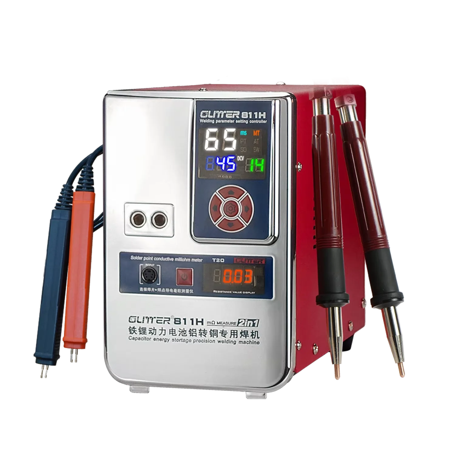 GLITTER 811H 42KW Lithium Iron Power Battery Aluminum To Copper Battery Spot Welder For Iron Lithium Battery With 75B Welder Pen
GLITTER 811H 42KW Lithium Iron Power Battery Aluminum To Copper Battery Spot Welder For Iron Lithium Battery With 75B Welder Pen