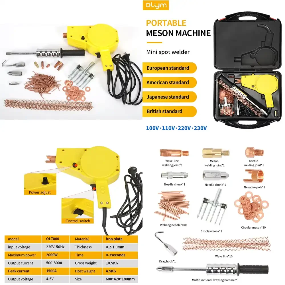 Car Spot Welder Machine 220V Stud Weld Portable Spot Welding Device Plastic 2000W
Car Spot Welder Machine 220V Stud Weld Portable Spot Welding Device Plastic 2000W