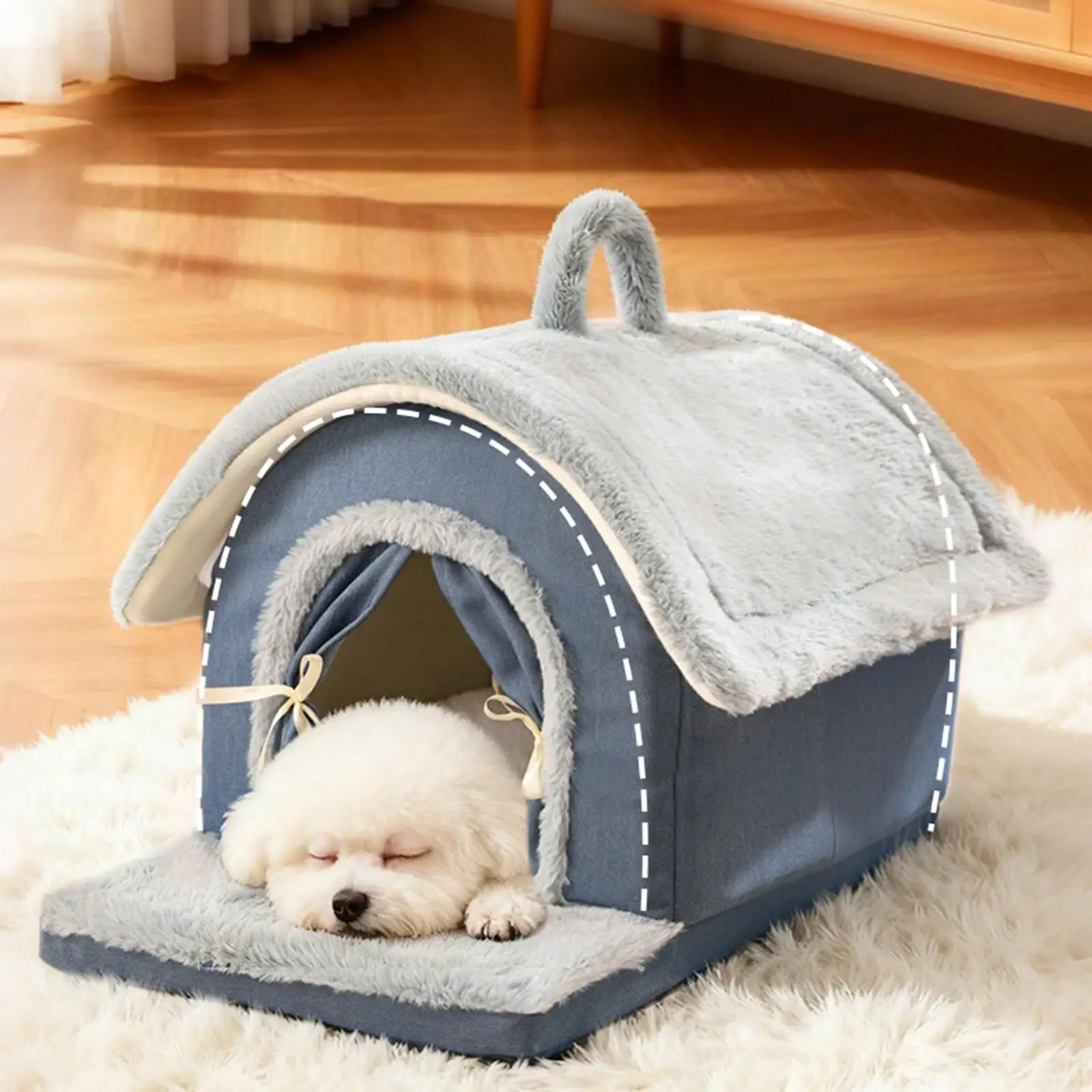 Закрытая палатка для кошек, мягкая плюшевая пещерная кровать, противоскользящее укрытие для домашних кошек, маленьких собак и котят, сна
Закрытая палатка для кошек, мягкая плюшевая пещерная кровать, противоскользящее укрытие для домашних кошек, маленьких собак и котят, сна