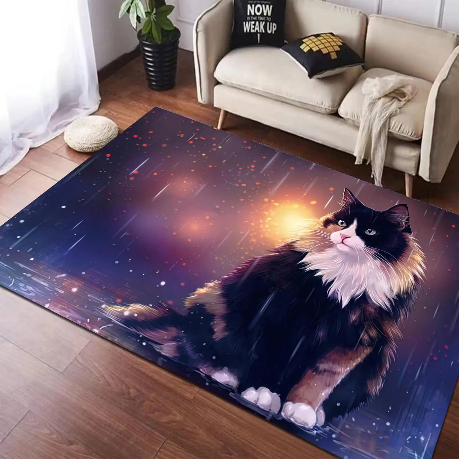 Cat Rug - Cute Animal Cartoon Rugs, Retro Cat Area Rugs for Room Decor, Non-Slip Colorful Carpet for Living Room, Bedroom
Cat Rug - Cute Animal Cartoon Rugs, Retro Cat Area Rugs for Room Decor, Non-Slip Colorful Carpet for Living Room, Bedroom