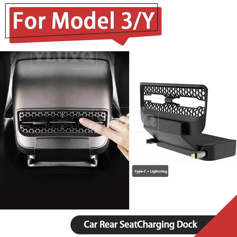 For Tesla Model 3/Y Aromatherapy Dock Rear Air Vent Cover Type-C Retractable Data Cable Interior Modification Accessories
For Tesla Model 3/Y Aromatherapy Dock Rear Air Vent Cover Type-C Retractable Data Cable Interior Modification Accessories