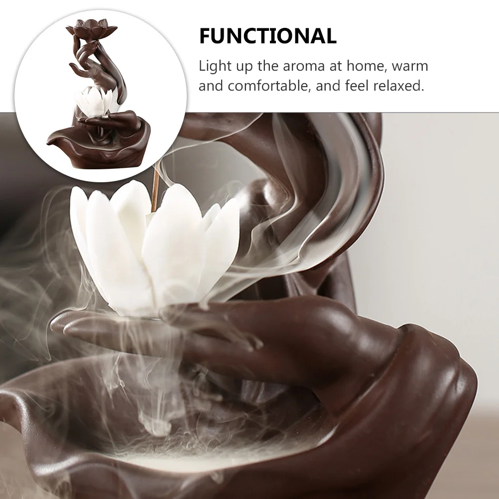 1Pcs Ceramic Backflow Incense Burner Decorative Chinese Style Aroma Burner Desktop Relaxation Air Purifier Ornament
1Pcs Ceramic Backflow Incense Burner Decorative Chinese Style Aroma Burner Desktop Relaxation Air Purifier Ornament