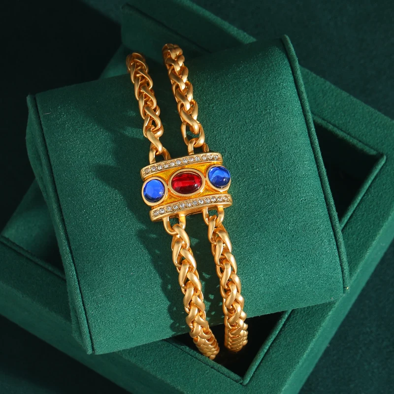 Vintage Accessories Luxury Gold Color Chain Bracelets Woman Charms For Bangles Natural Galss Indian Valentine’S Day Designer
Vintage Accessories Luxury Gold Color Chain Bracelets Woman Charms For Bangles Natural Galss Indian Valentine’S Day Designer