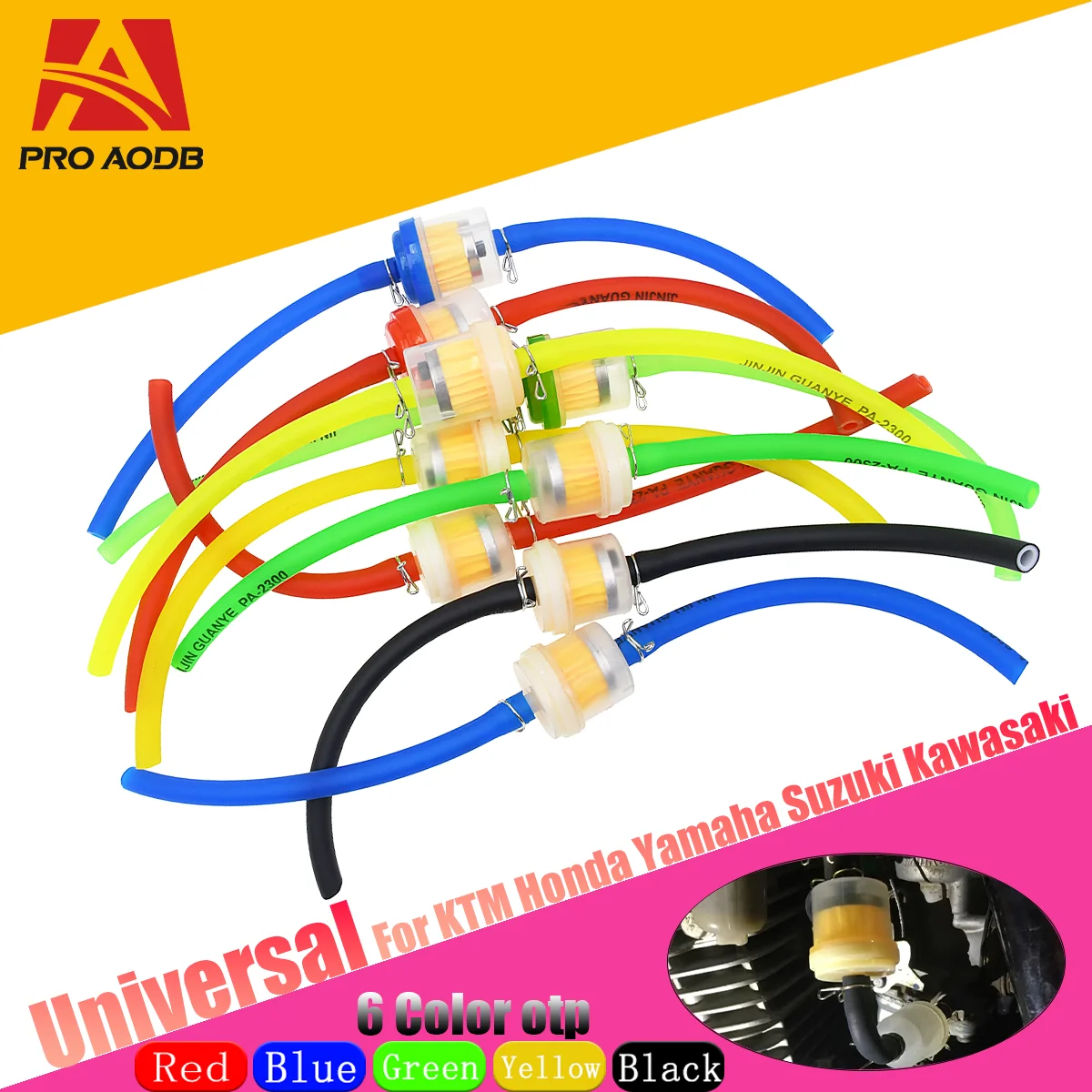 Motorcycle Universal Gas Fuel Filters and Fuel Pipe For 49cc 50cc 110cc 125cc Moped Scooter ATV Go Kart Motocross Dirt Pi
Motorcycle Universal Gas Fuel Filters and Fuel Pipe For 49cc 50cc 110cc 125cc Moped Scooter ATV Go Kart Motocross Dirt Pi