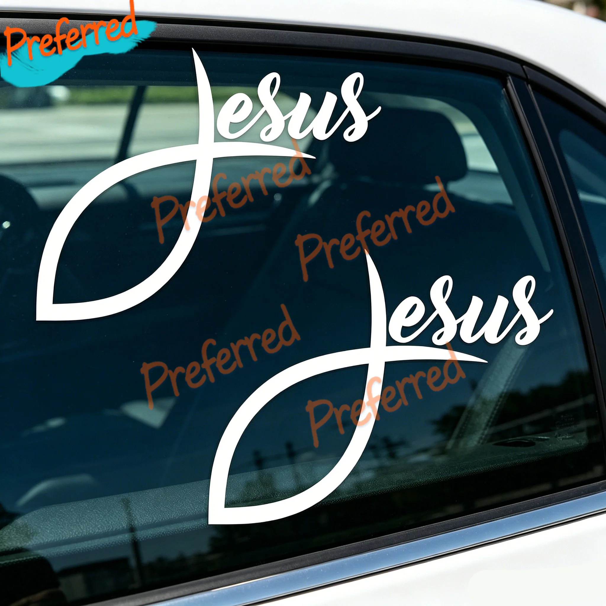 2 X Jesus Fish Vinyl Stickers Car Window Wall Bumper God Christian Symbol Cross Customizable in Any Sticker Size -No Background
2 X Jesus Fish Vinyl Stickers Car Window Wall Bumper God Christian Symbol Cross Customizable in Any Sticker Size -No Background
