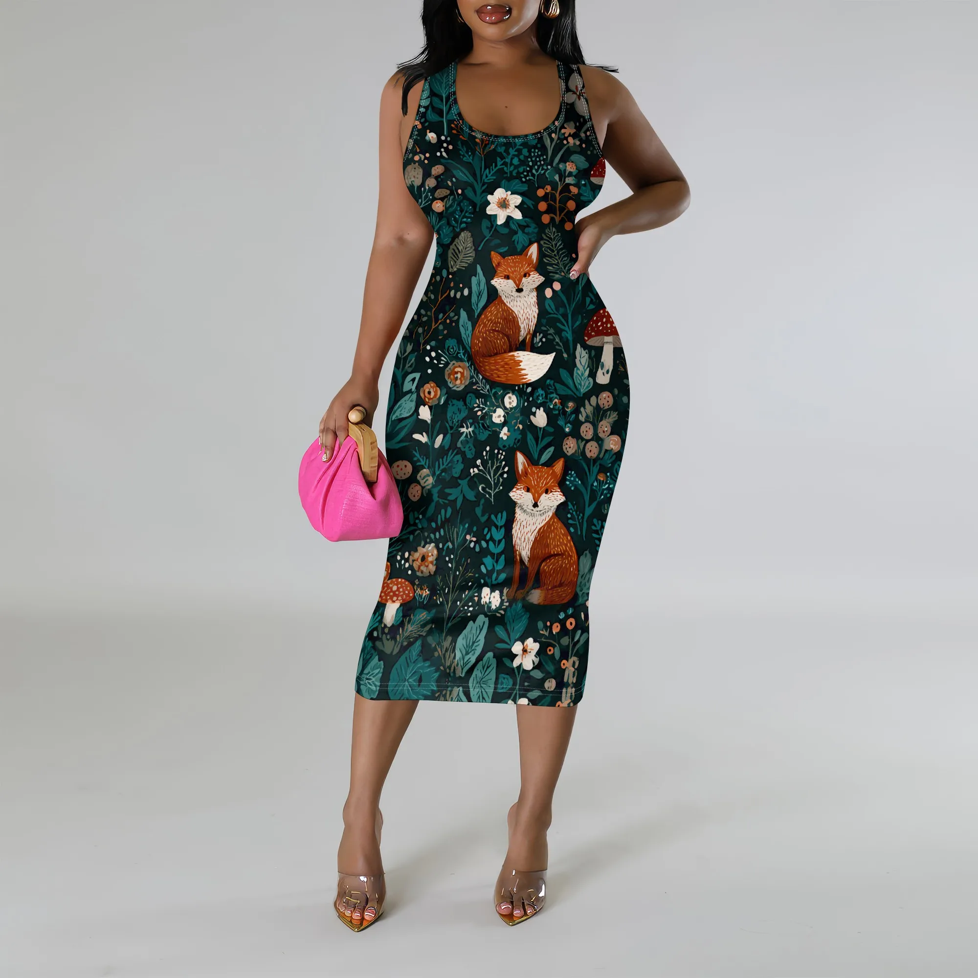 AliExpress Hot Sale Women's U-Neck Sleeveless Bodycon Midi Dress - Elegant Abstract Print S-3XL Summer Commuter Style
AliExpress Hot Sale Women's U-Neck Sleeveless Bodycon Midi Dress - Elegant Abstract Print S-3XL Summer Commuter Style