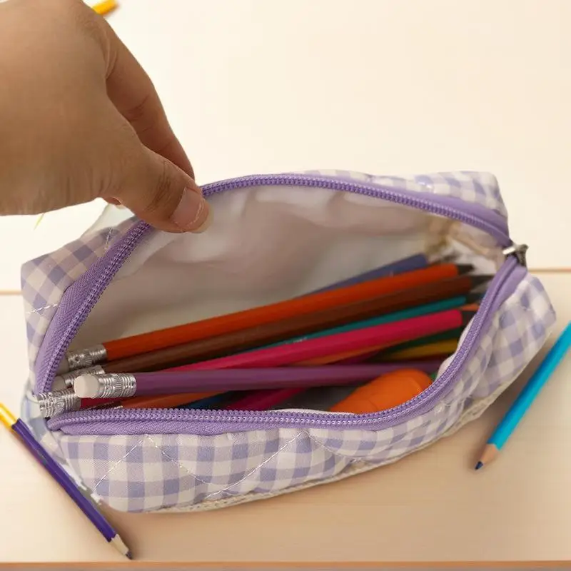 Sweet Cute Plaid Lace Pencil Case Portable Large Capacity Student Stationery Storage Bag Simple Pen Bag Girly Cosmetic Bag Gifts
Sweet Cute Plaid Lace Pencil Case Portable Large Capacity Student Stationery Storage Bag Simple Pen Bag Girly Cosmetic Bag Gifts