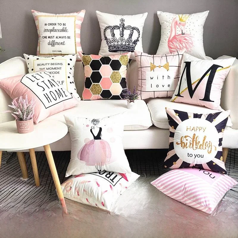 Nordic Ins Sle Pink Girl Sofa Pillow Printed Office Car Headrest Cuion U-aped Pillow Polyester Material
Nordic Ins Sle Pink Girl Sofa Pillow Printed Office Car Headrest Cuion U-aped Pillow Polyester Material