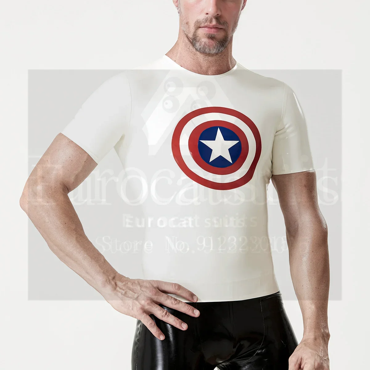 half sleeves latex Tshirt handmade costume 100% latex sexy rubber bodysuits men jacket latex uniform fetish cosplay
half sleeves latex Tshirt handmade costume 100% latex sexy rubber bodysuits men jacket latex uniform fetish cosplay