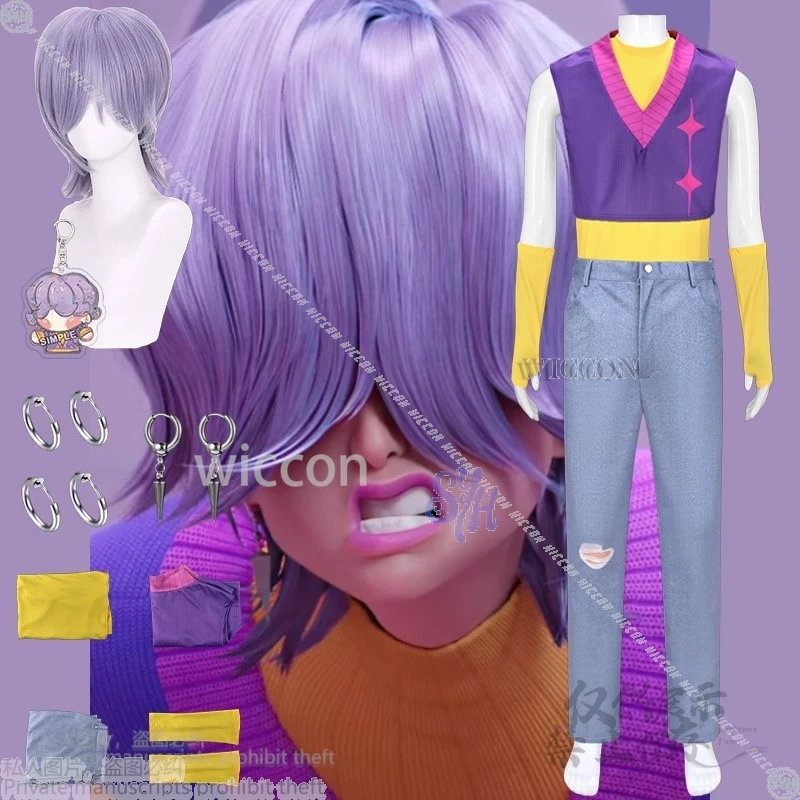Mystery Purple Costume Anime Kpop Demon Boys Groups Mystery Cosplay Saja Boys Yellow Vest Sleeves Wig Full Set Suit Halloween
Mystery Purple Costume Anime Kpop Demon Boys Groups Mystery Cosplay Saja Boys Yellow Vest Sleeves Wig Full Set Suit Halloween