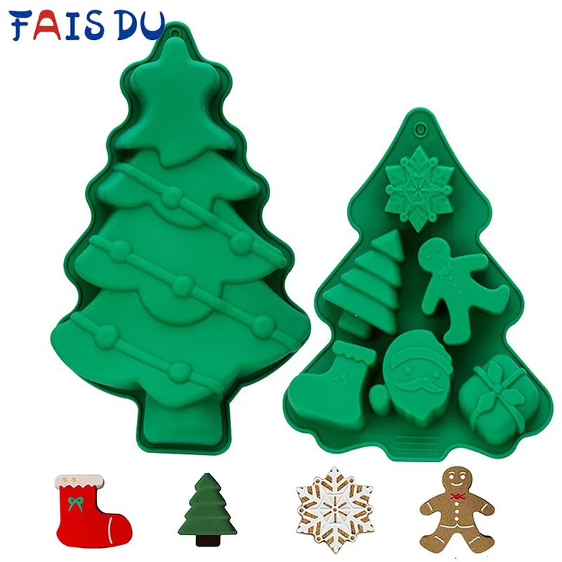 3D Christmas Tree Chocolate Silicone Mold DIY Christmas Cake Candy Candle Making Kit Handmade Soap Plaster Resin Baking Tools
3D Christmas Tree Chocolate Silicone Mold DIY Christmas Cake Candy Candle Making Kit Handmade Soap Plaster Resin Baking Tools