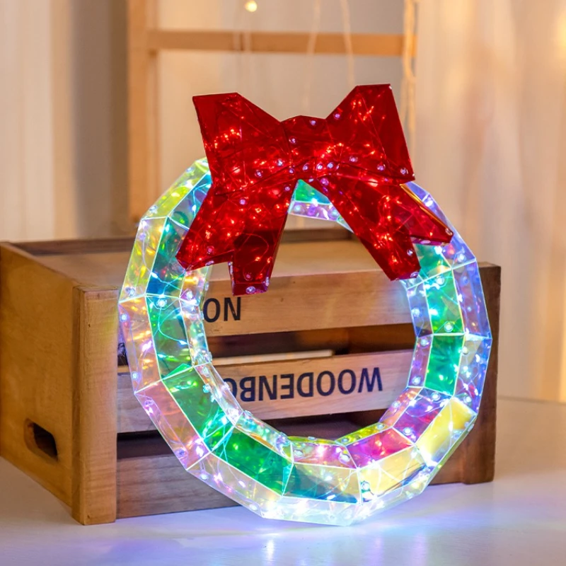 Atmosphere Christmas Decorations Wreath Pendant for Window Display Scenes Creative Festive Ornaments Yard Luminous Decoration
Atmosphere Christmas Decorations Wreath Pendant for Window Display Scenes Creative Festive Ornaments Yard Luminous Decoration