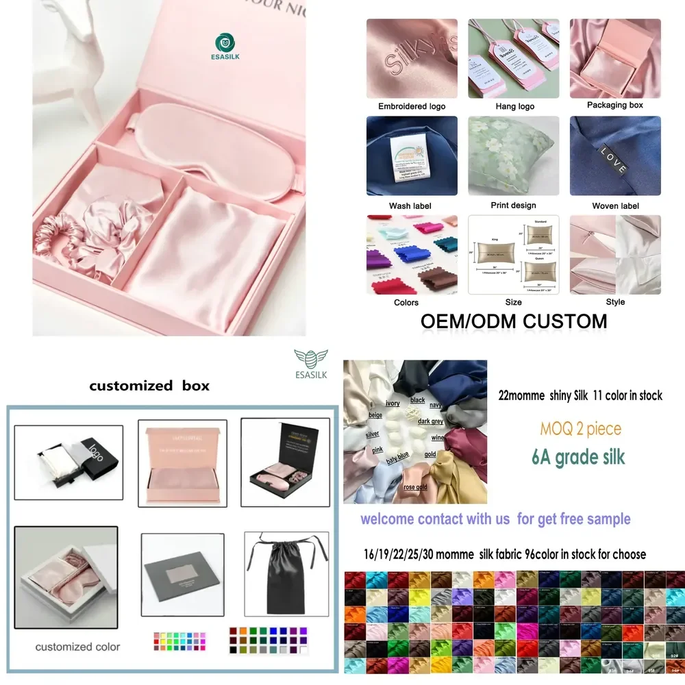 【CHIMU HOME】Custom Logo Ivory Mulberry Silk Gift Set Pillowcase Eye Mask Hair Tie Box
【CHIMU HOME】Custom Logo Ivory Mulberry Silk Gift Set Pillowcase Eye Mask Hair Tie Box