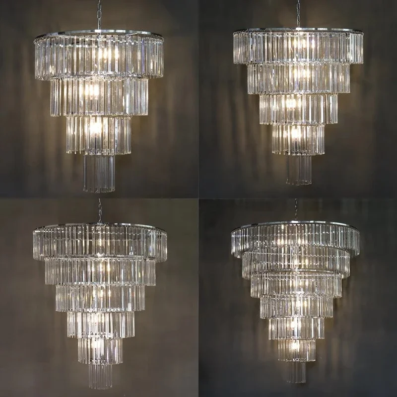 Modern Multi-Layer Acrylic Crystal Ice Bar Chandelier Creative Wedding Stage Banquet Ceiling Pendant Lamp Home Decor Lighting
Modern Multi-Layer Acrylic Crystal Ice Bar Chandelier Creative Wedding Stage Banquet Ceiling Pendant Lamp Home Decor Lighting