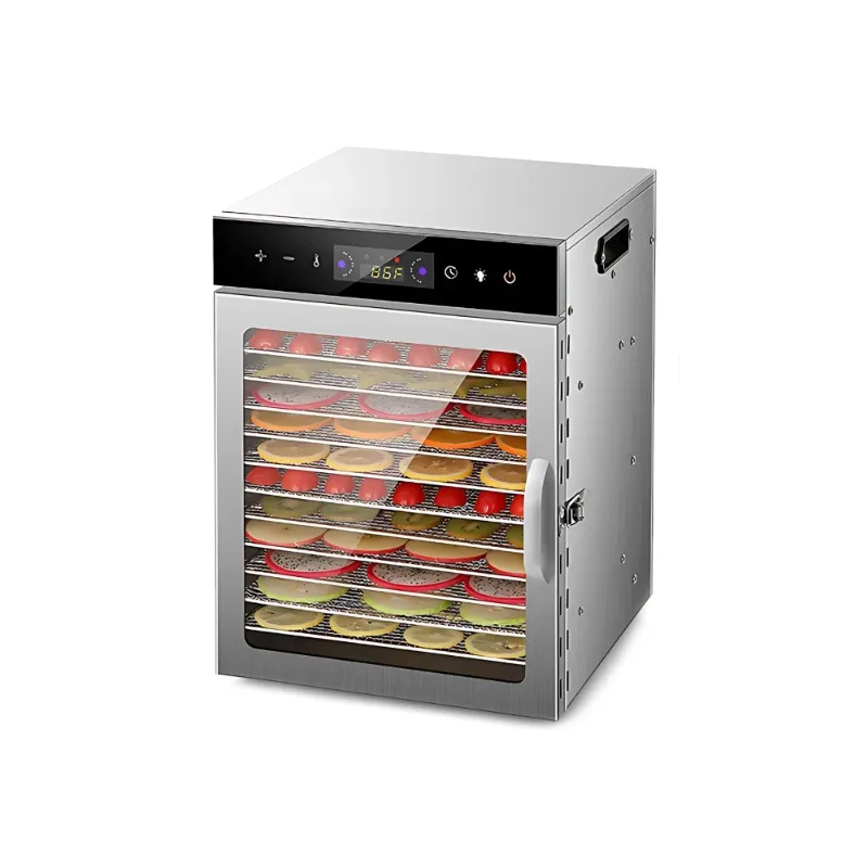Дегидраторы для пищевых продуктов и вяленых помещений с таймером 24 часа и подсветкой, 12 сушильных стеллажей 800 Вт 30-90 ℃ Дегидратор овощей и фруктов
Дегидраторы для пищевых продуктов и вяленых помещений с таймером 24 часа и подсветкой, 12 сушильных стеллажей 800 Вт 30-90 ℃ Дегидратор овощей и фруктов