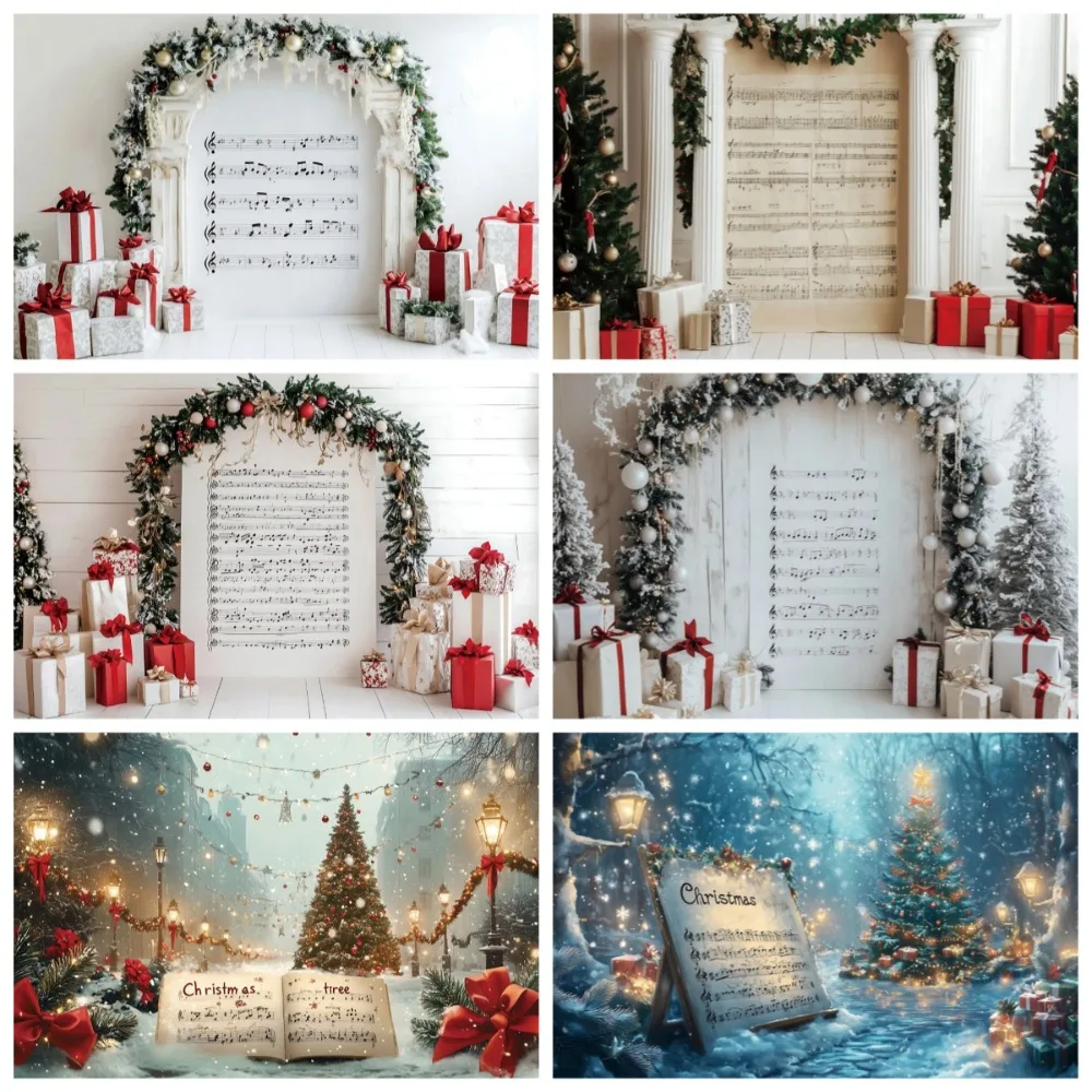 Winter Snow Christmas Tree Song Score Arches Theme Banner Background, Birthday Party Decoration Photography Background Cloth
Winter Snow Christmas Tree Song Score Arches Theme Banner Background, Birthday Party Decoration Photography Background Cloth