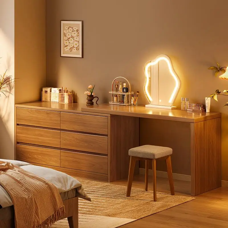 Solid Wood Dressing Table, Simple and Modern Bedroom, Bed Tail Bucket Cabinet, New Chinese Style Makeup Table
Solid Wood Dressing Table, Simple and Modern Bedroom, Bed Tail Bucket Cabinet, New Chinese Style Makeup Table