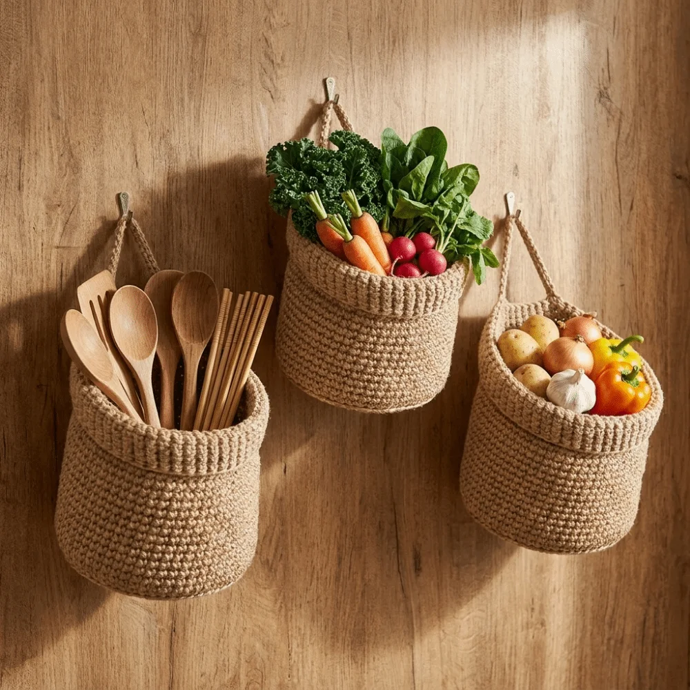 Hand-Woven Wall Hanging Basket Decorative Space Saving Vegetable Fruit Storage Baskets Soft Garlic Ginger Storage Basket
Hand-Woven Wall Hanging Basket Decorative Space Saving Vegetable Fruit Storage Baskets Soft Garlic Ginger Storage Basket