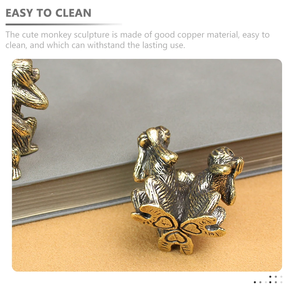 Copper Craft Ornament Monkey Sculpture Home Office Decor Exquisite Design Compact Size Tabletop Living Room Desk 
Copper Craft Ornament Monkey Sculpture Home Office Decor Exquisite Design Compact Size Tabletop Living Room Desk