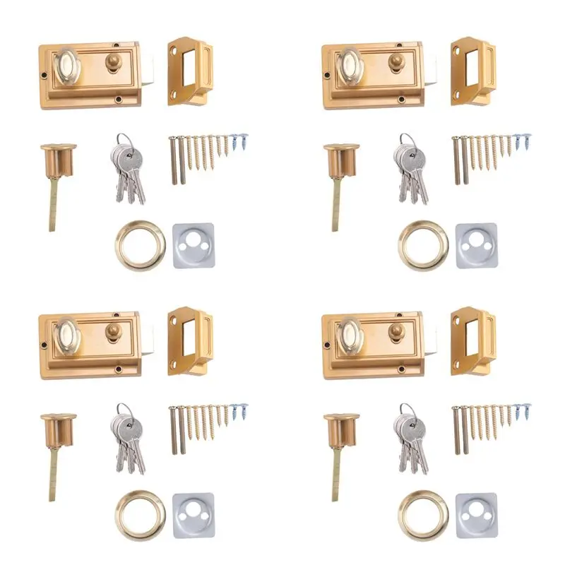 ABKS-4X Zinc Cylinder Deadbolt Latch Lock For Night Gate Door Entrance,Gold Finish
ABKS-4X Zinc Cylinder Deadbolt Latch Lock For Night Gate Door Entrance,Gold Finish