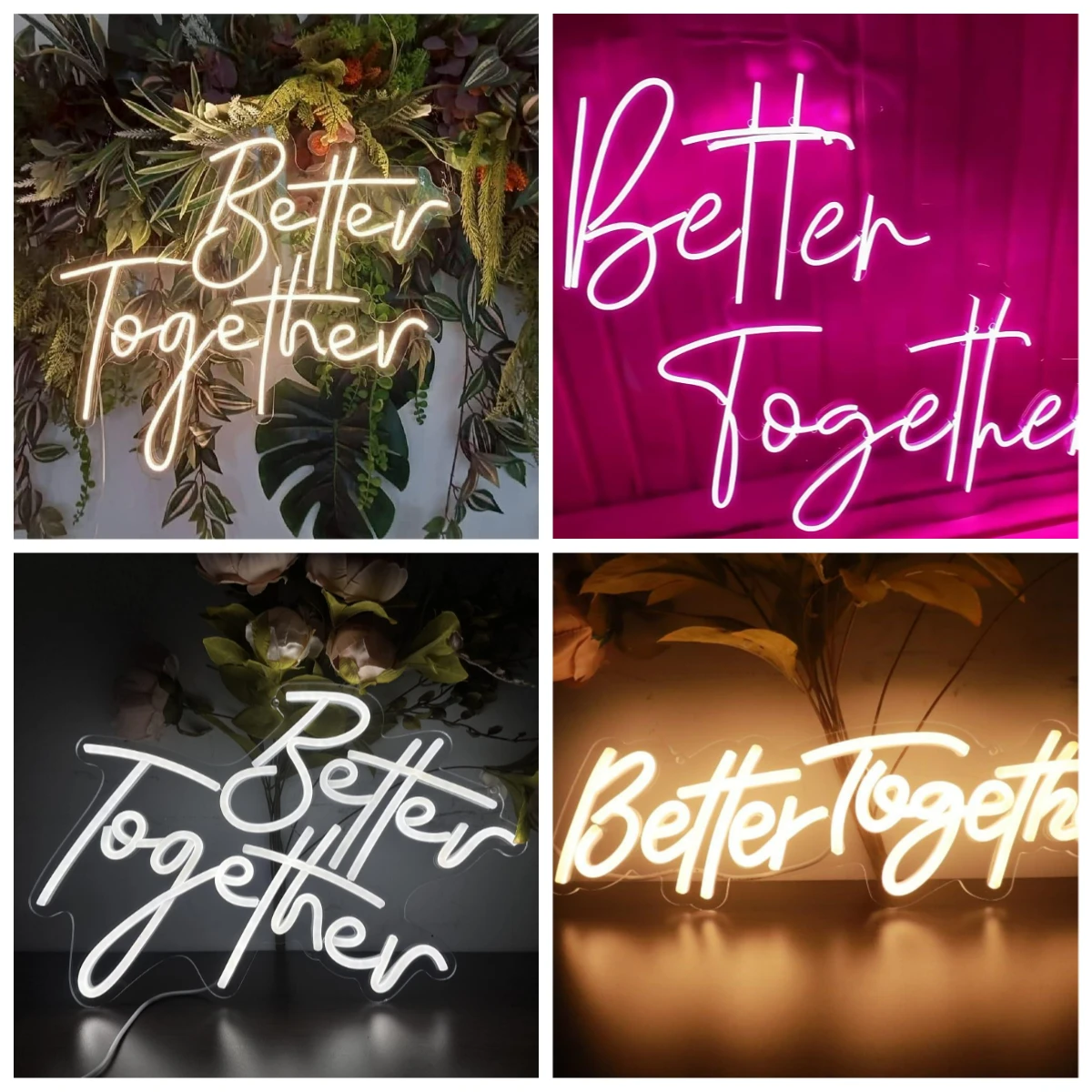 Better Together Neon Sign USB Dimmable LED Light for Wedding Bedroom Living Room Party Themed Wall Art Decor Birthday Gifts
Better Together Neon Sign USB Dimmable LED Light for Wedding Bedroom Living Room Party Themed Wall Art Decor Birthday Gifts