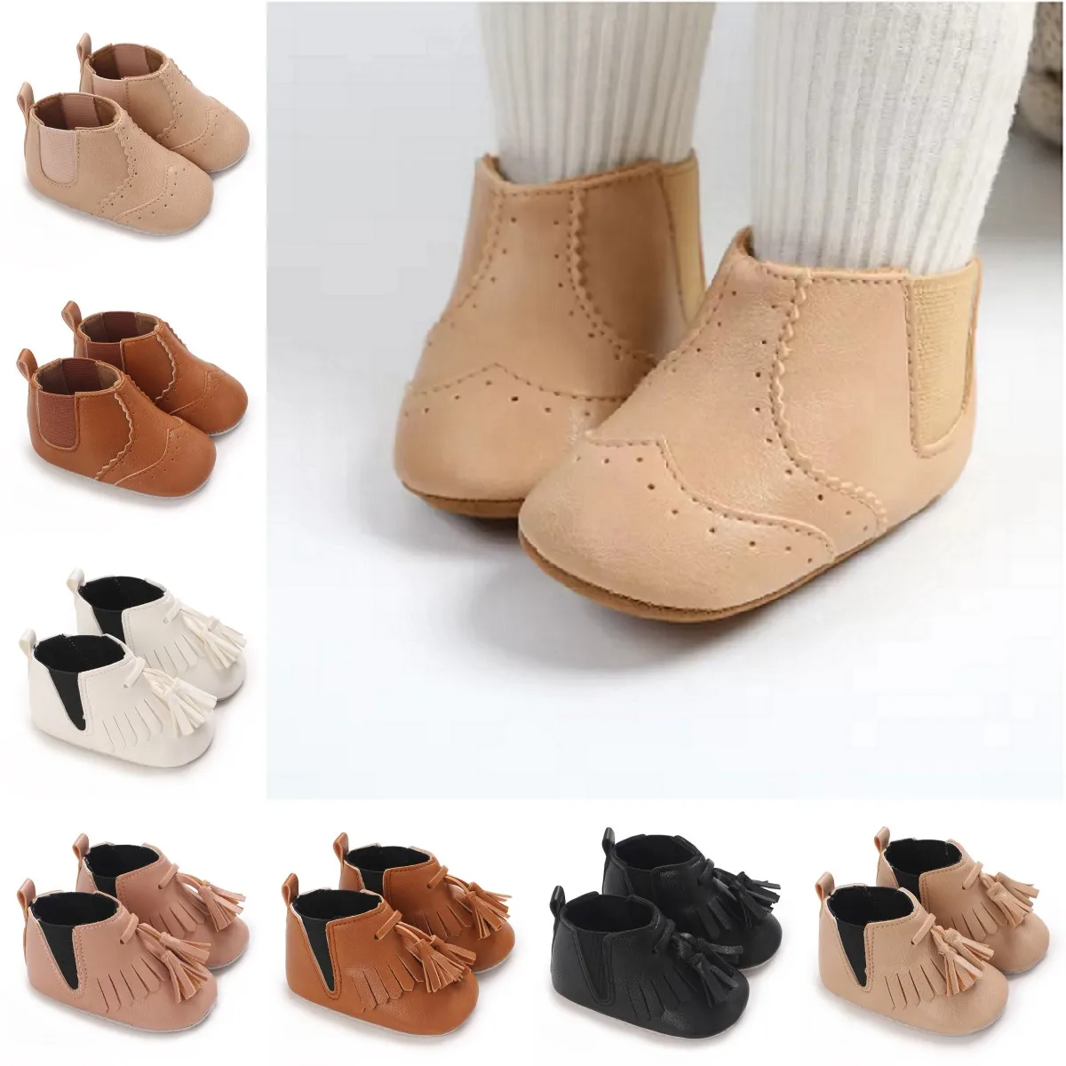 Весенне-осенняя повседневная обувь для маленьких мальчиков и девочек, модный дизайн высокого качества, нескользящая обувь на мягкой подошве для кроватки, мокасины 
Весенне-осенняя повседневная обувь для маленьких мальчиков и девочек, модный дизайн высокого качества, нескользящая обувь на мягкой подошве для кроватки, мокасины