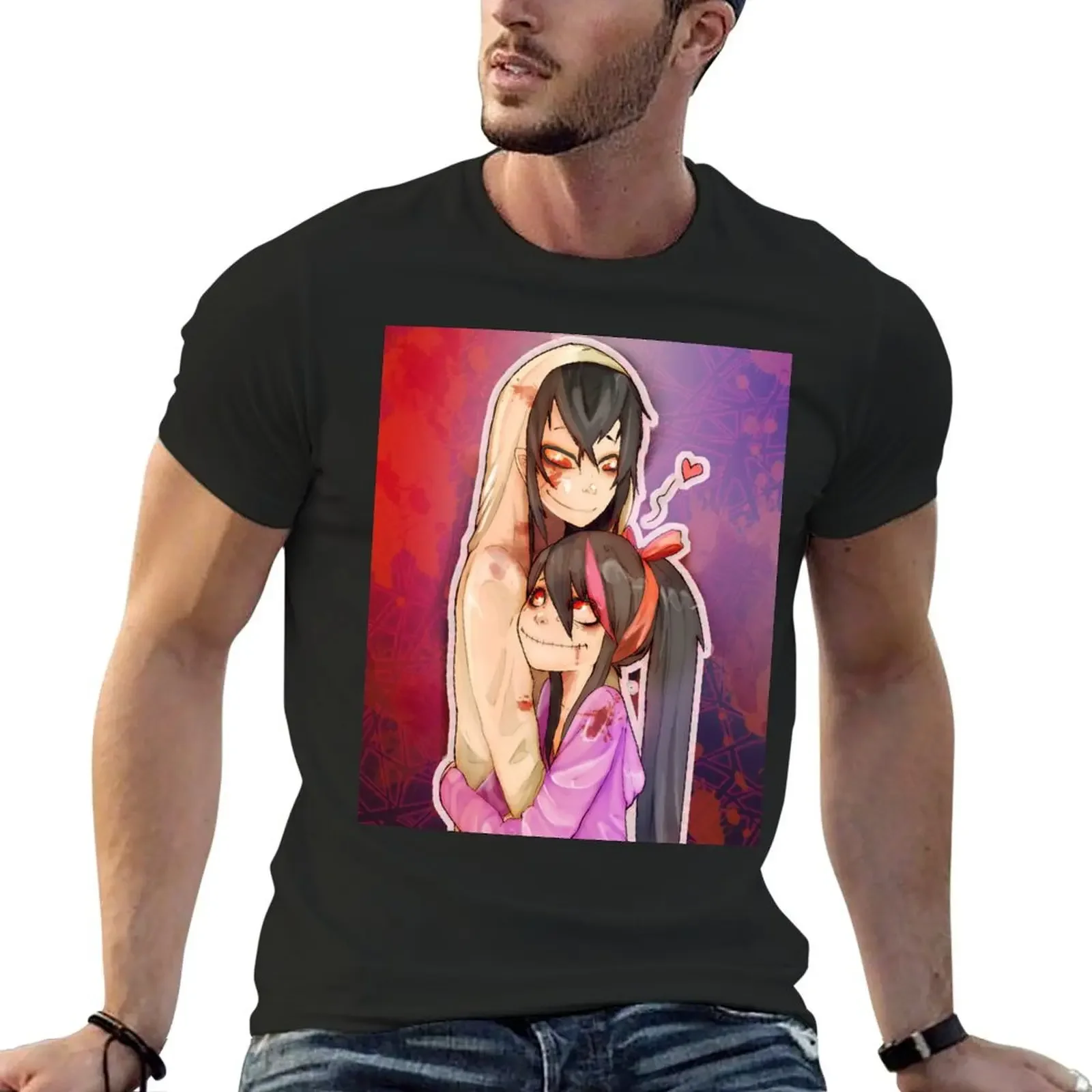 Creepypasta: Jeff the killer andNina the killer T-Shirt for a boy Aesthetic clothing sports fans mens clothes
Creepypasta: Jeff the killer andNina the killer T-Shirt for a boy Aesthetic clothing sports fans mens clothes
