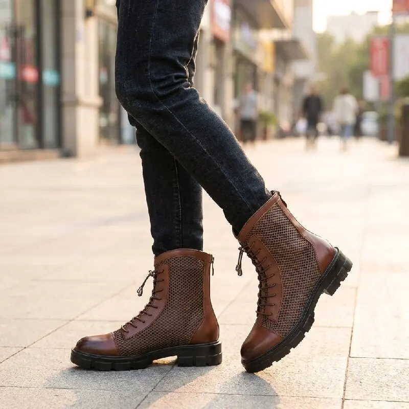 New Men Classic Chelsea Boots Men Thick Bottom Wear resistant Fashion Mesh Sand Breathable Leather Boots Men Business Ankle Boot
New Men Classic Chelsea Boots Men Thick Bottom Wear resistant Fashion Mesh Sand Breathable Leather Boots Men Business Ankle Boot