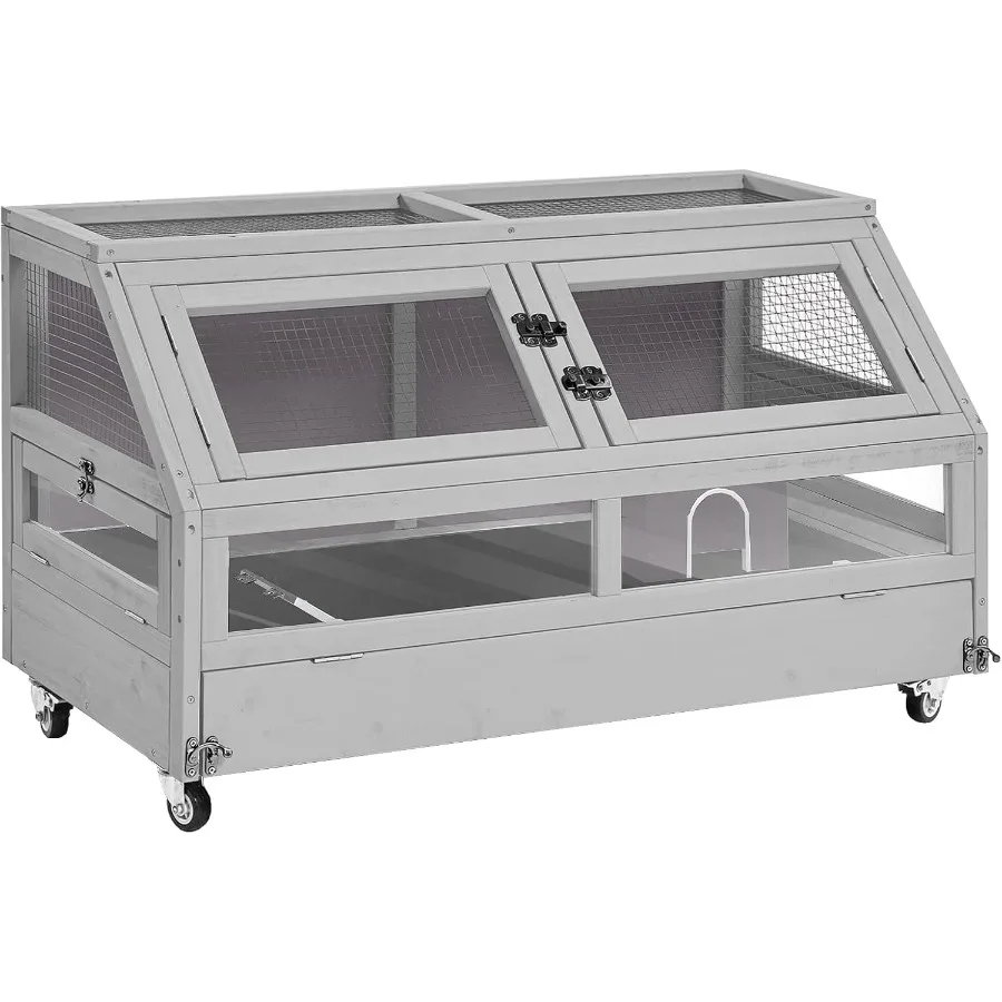 Small Animal Cage with Chew-Proof Aluminum Edges and Leak-Proof PVC Layer 4-Wheel Design for Easy Mobility Acrylic and Mesh Pan
Small Animal Cage with Chew-Proof Aluminum Edges and Leak-Proof PVC Layer 4-Wheel Design for Easy Mobility Acrylic and Mesh Pan