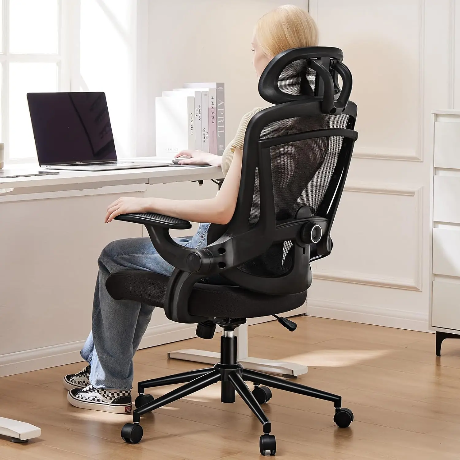 Office Chair Ergonomic Desk Chair, 300 LBS Home Mesh Office Desk Chairs with Wheels, 2D Headrest, Up&Down Lumbar, Customized
Office Chair Ergonomic Desk Chair, 300 LBS Home Mesh Office Desk Chairs with Wheels, 2D Headrest, Up&Down Lumbar, Customized