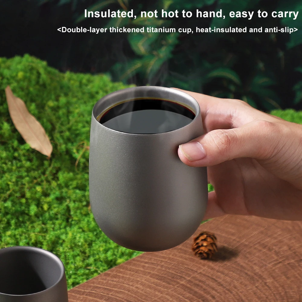 E5 Titanium Cup Insulated Double Wall Drink Cup Outdoor Cooking Camping Titanium Water Cup For Camping Hiking Cool Camping Gear
E5 Titanium Cup Insulated Double Wall Drink Cup Outdoor Cooking Camping Titanium Water Cup For Camping Hiking Cool Camping Gear