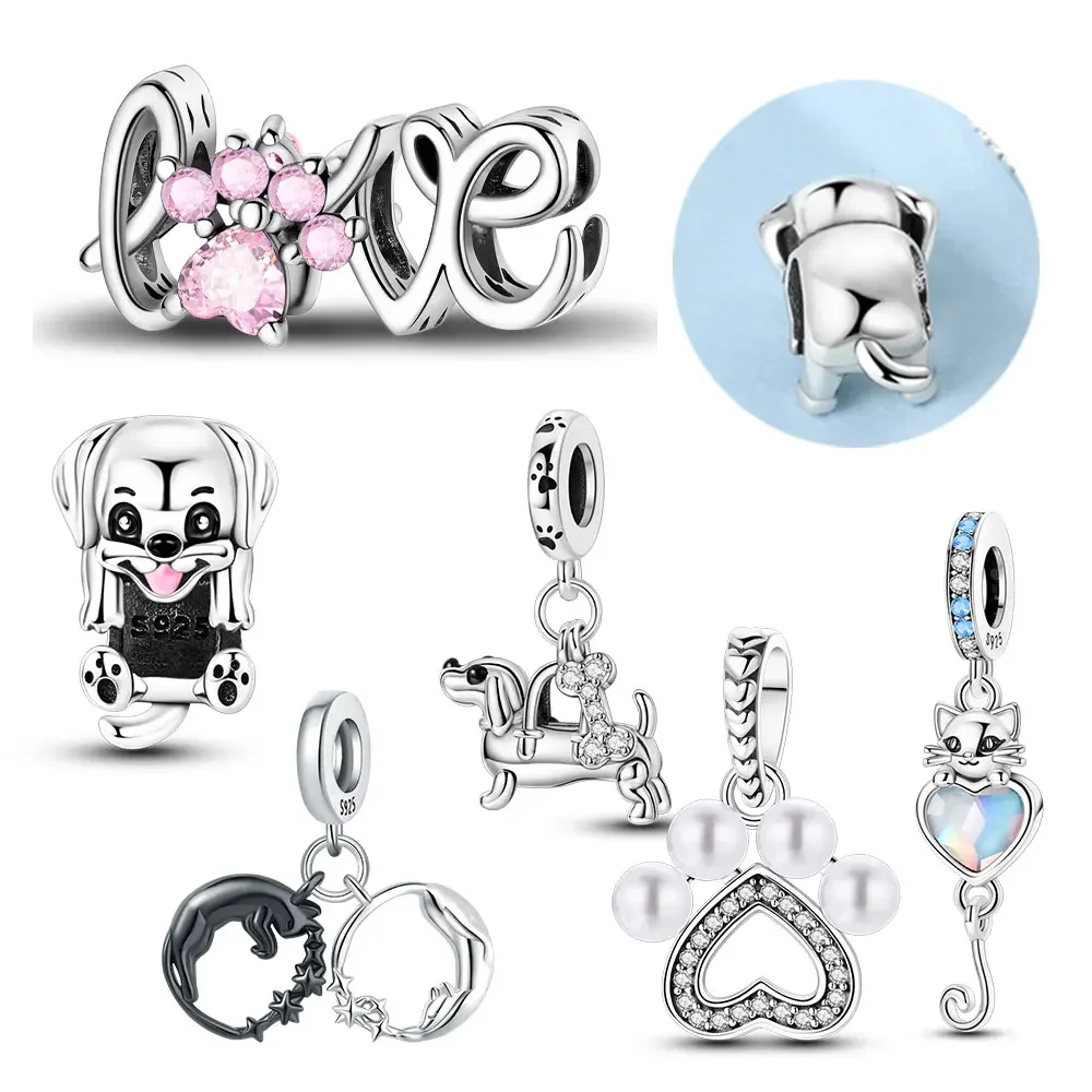 Sterling Silver 925 Cat and Dog Cute Pet Cat Balloon Beaded Charm Fit Original Bracelet Diy Accessories Jewelry Women's Gift 
Sterling Silver 925 Cat and Dog Cute Pet Cat Balloon Beaded Charm Fit Original Bracelet Diy Accessories Jewelry Women's Gift