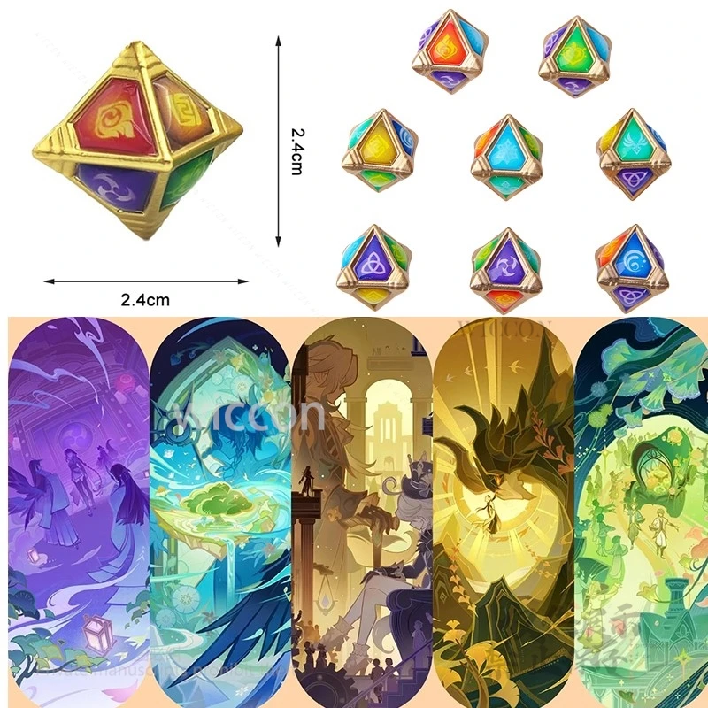 Anime Game Genshin Impact Cosplay 8PCS Props Genius Invokation TCG Element Metal Funny Toys Festival Halloween Cosplay Gift
Anime Game Genshin Impact Cosplay 8PCS Props Genius Invokation TCG Element Metal Funny Toys Festival Halloween Cosplay Gift