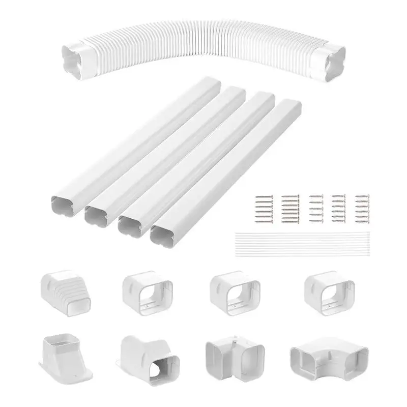 Mini Split Line Set Cover 3-inch W 17.6Ft L, PVC Decorative Pipe Line Cover For Air Conditioner with 4 Straight Ducts & Full
Mini Split Line Set Cover 3-inch W 17.6Ft L, PVC Decorative Pipe Line Cover For Air Conditioner with 4 Straight Ducts & Full