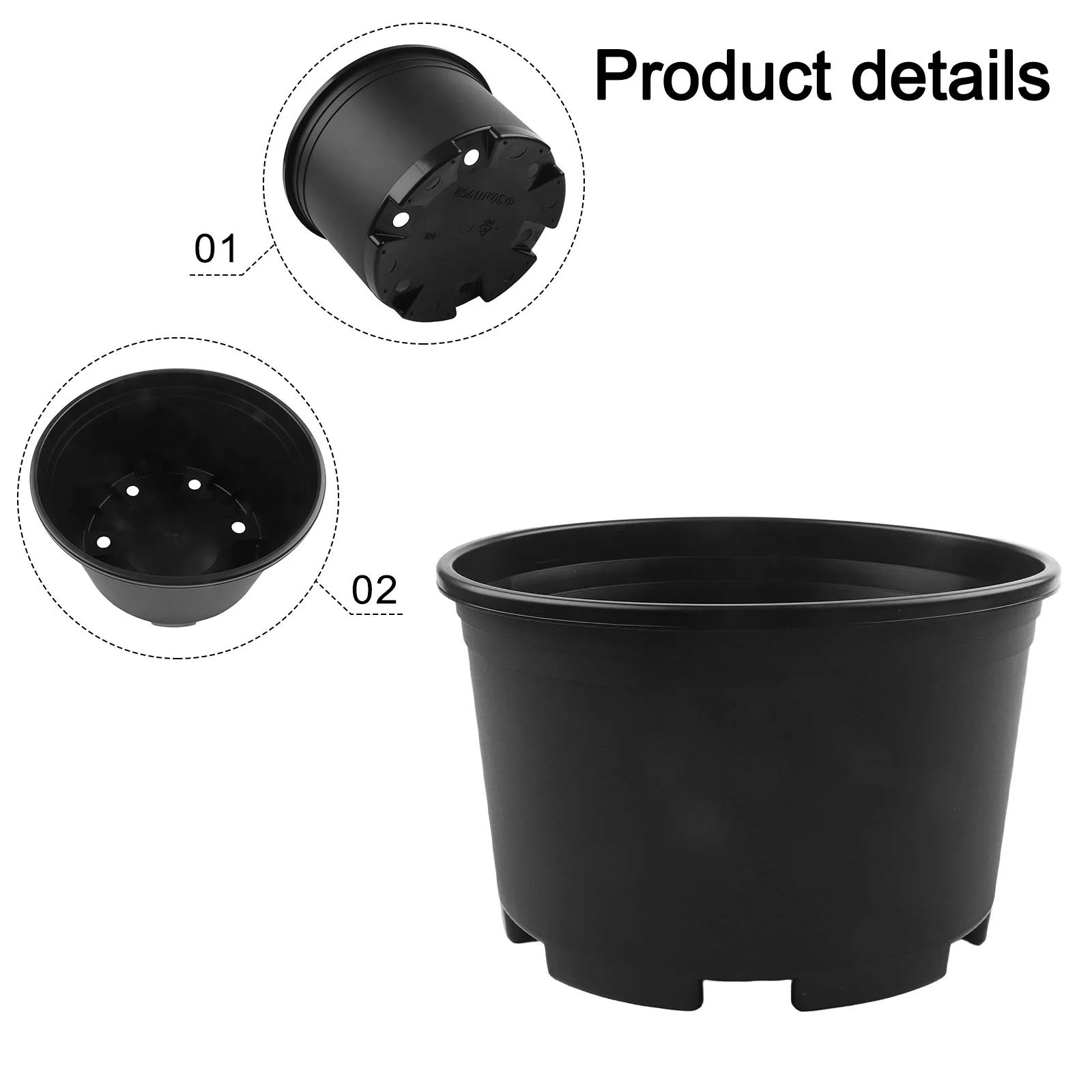 Black Plastic Pot Large Round Plant Pot Garden Decor Contemporary Garden Decor Lightweight Plastic Material For Succulents
Black Plastic Pot Large Round Plant Pot Garden Decor Contemporary Garden Decor Lightweight Plastic Material For Succulents