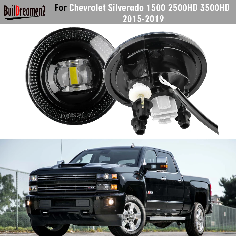 2 Pieces Car Right + Left LED Lens Fog Light DRL Daytime Running Lamp For Chevy Chevrolet Silverado 1500 2500HD 3500HD 2015-2019
2 Pieces Car Right + Left LED Lens Fog Light DRL Daytime Running Lamp For Chevy Chevrolet Silverado 1500 2500HD 3500HD 2015-2019