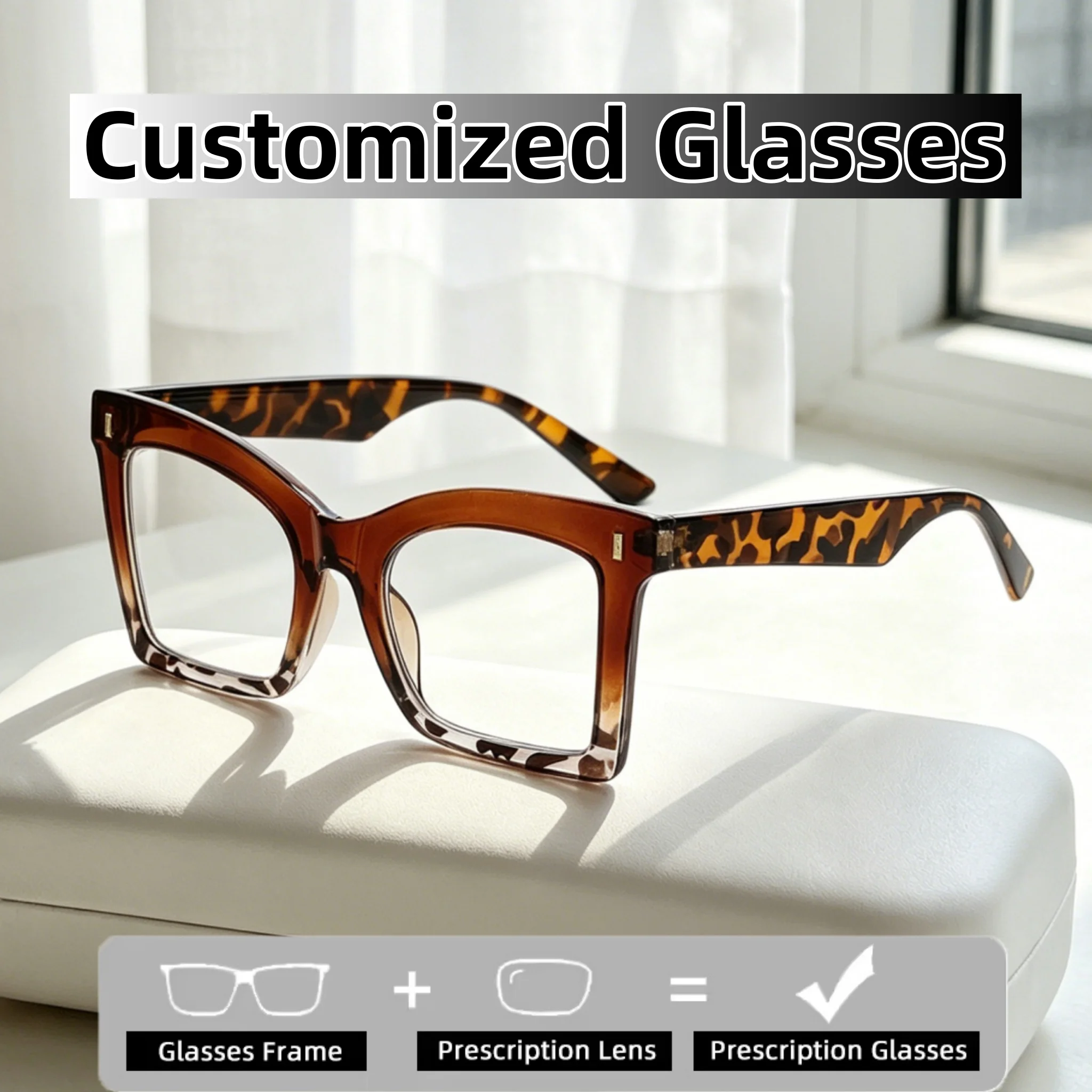 Retro Customized Anti-blue Light Reading Glasses Fashion Large Square Prescription Glasses Large Frame Presbyopia Eyewear Unisex
Retro Customized Anti-blue Light Reading Glasses Fashion Large Square Prescription Glasses Large Frame Presbyopia Eyewear Unisex