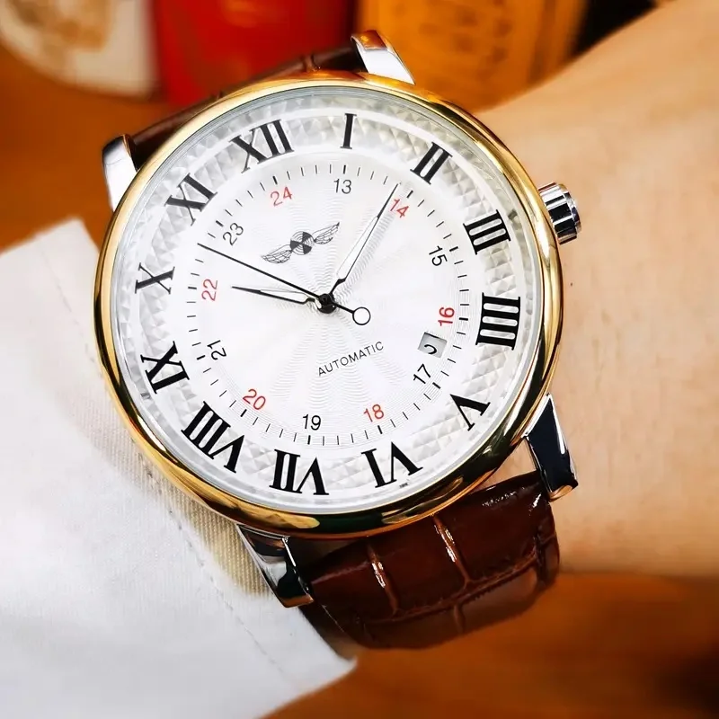 Casual Men's Mechanical Watch, New High-End Luxury Automatic Mechanical Watch, Hollow Design, Stylish Business Casual Versatile Digital Dial Men's Watch, Fashionable Hollow Design Party Watch, Daily Decoration, Stylish and Exquisite Birthday Gift Box Watc
Casual Men's Mechanical Watch, New High-End Luxury Automatic Mechanical Watch, Hollow Design, Stylish Business Casual Versatile Digital Dial Men's Watch, Fashionable Hollow Design Party Watch, Daily Decoration, Stylish and Exquisite Birthday Gift Box Watc